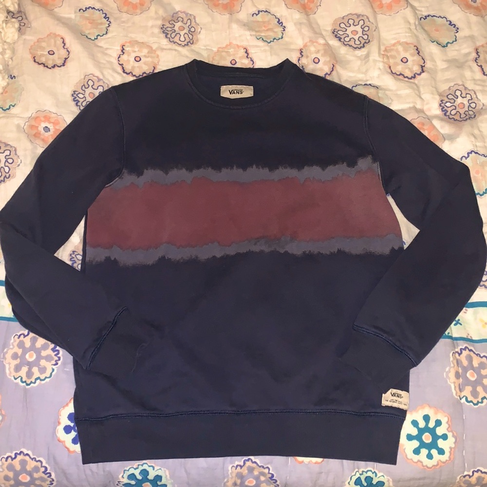 VANS Off THe Wall Navy Crewneck Sweatshirt Medium